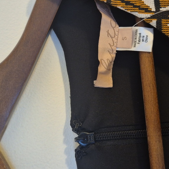 NWT Anthropologie Hutch Amina Geometic Pattern Black Gold Sleeveless Lined - Picture 6 of 10